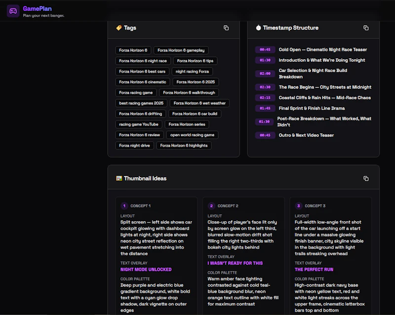 GamePlan YouTube Video Planner for Gamer screenshot 2