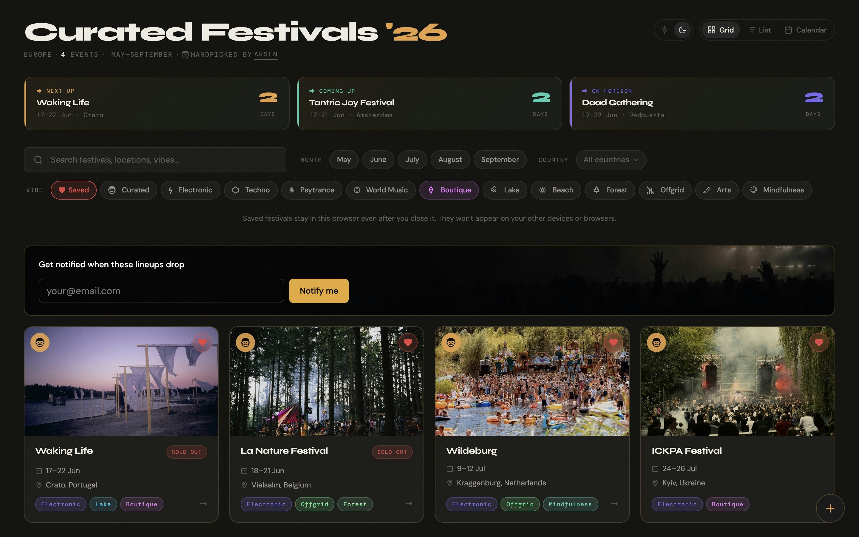 Curated Festivals '26 gallery image