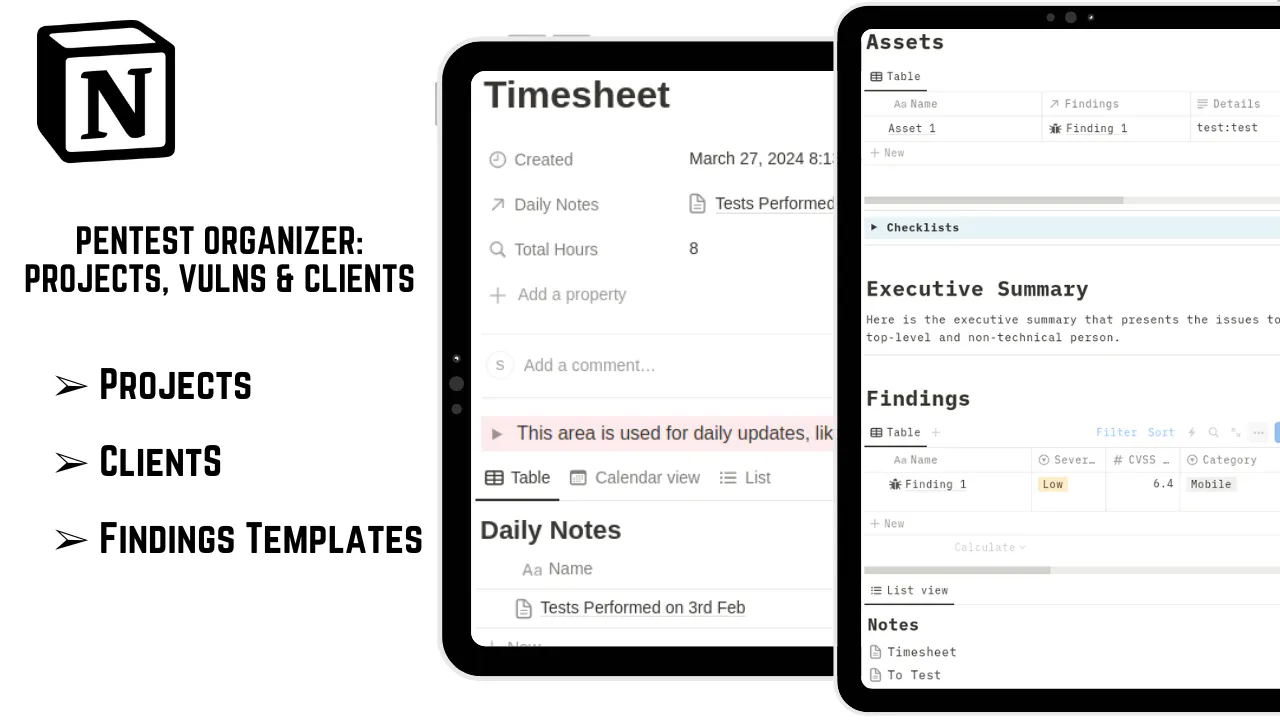 Pentest Organizer (Notion Template) gallery image