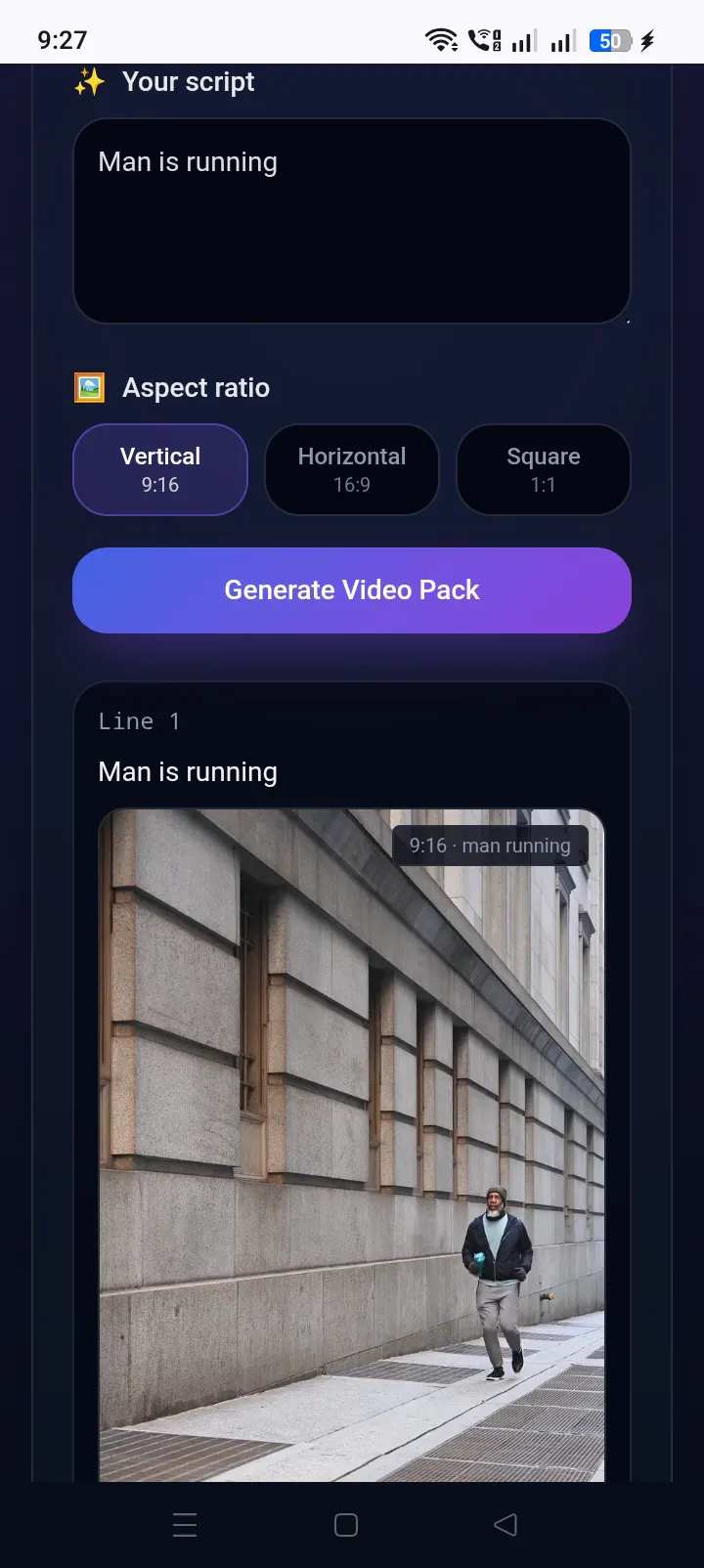 Script to Video Clips Generator gallery image
