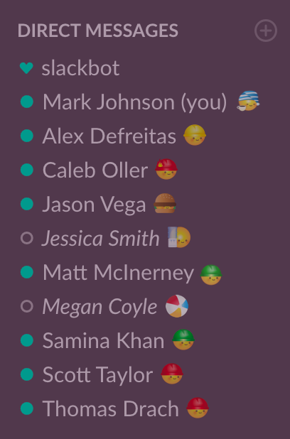 slack status icons