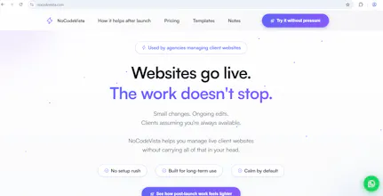 NoCodeVista — No-Code Website Builder gallery image