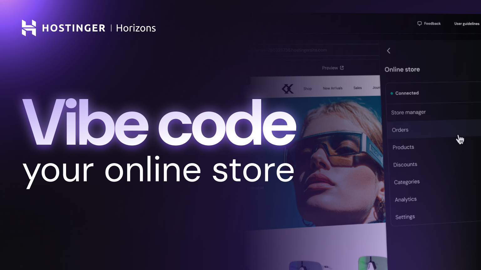 E -ticaret ile Hostinger Horizons - Mağazanızı AI ile başlatın.100 Küresel Ödeme Yöntemi. medya 2