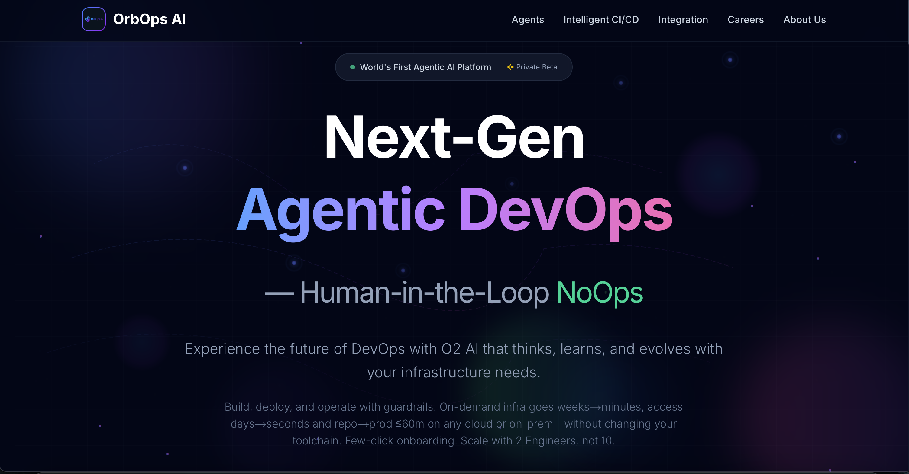 Orbops AI - Yeni Nesil Ajan DevOps Platformu-Döngü İnsanı-> Noops medya 1