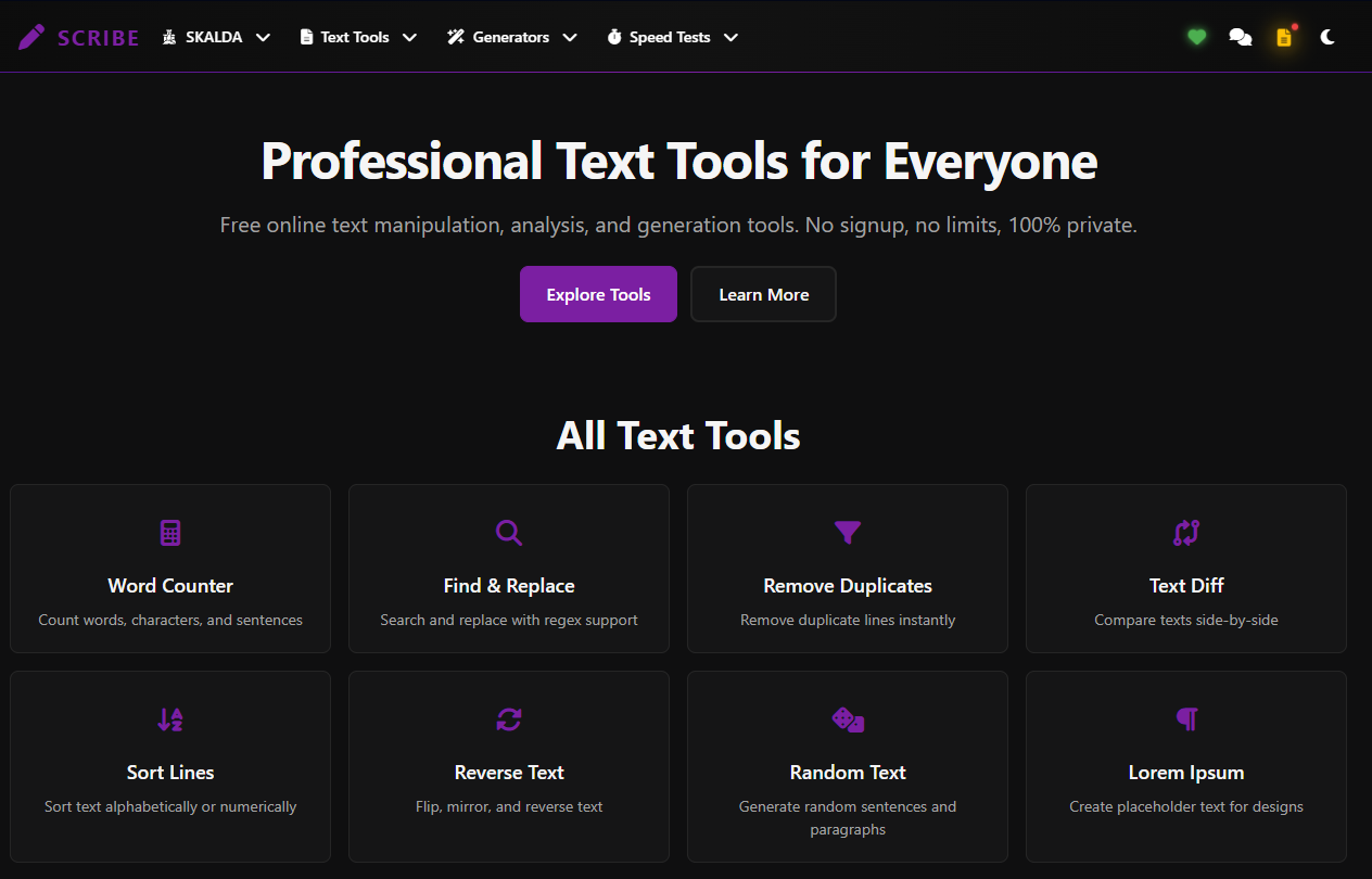 SCRIBE - Screenshot 3 showing product features and functionality