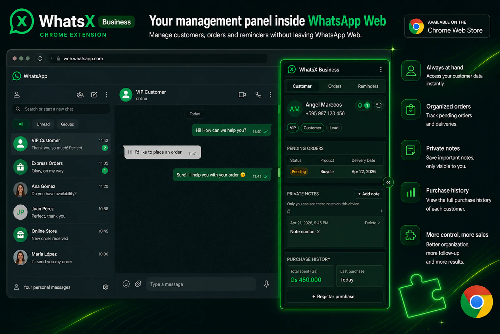 WhatsX: WhatsApp Web CRM & Sales Panel screenshot 5