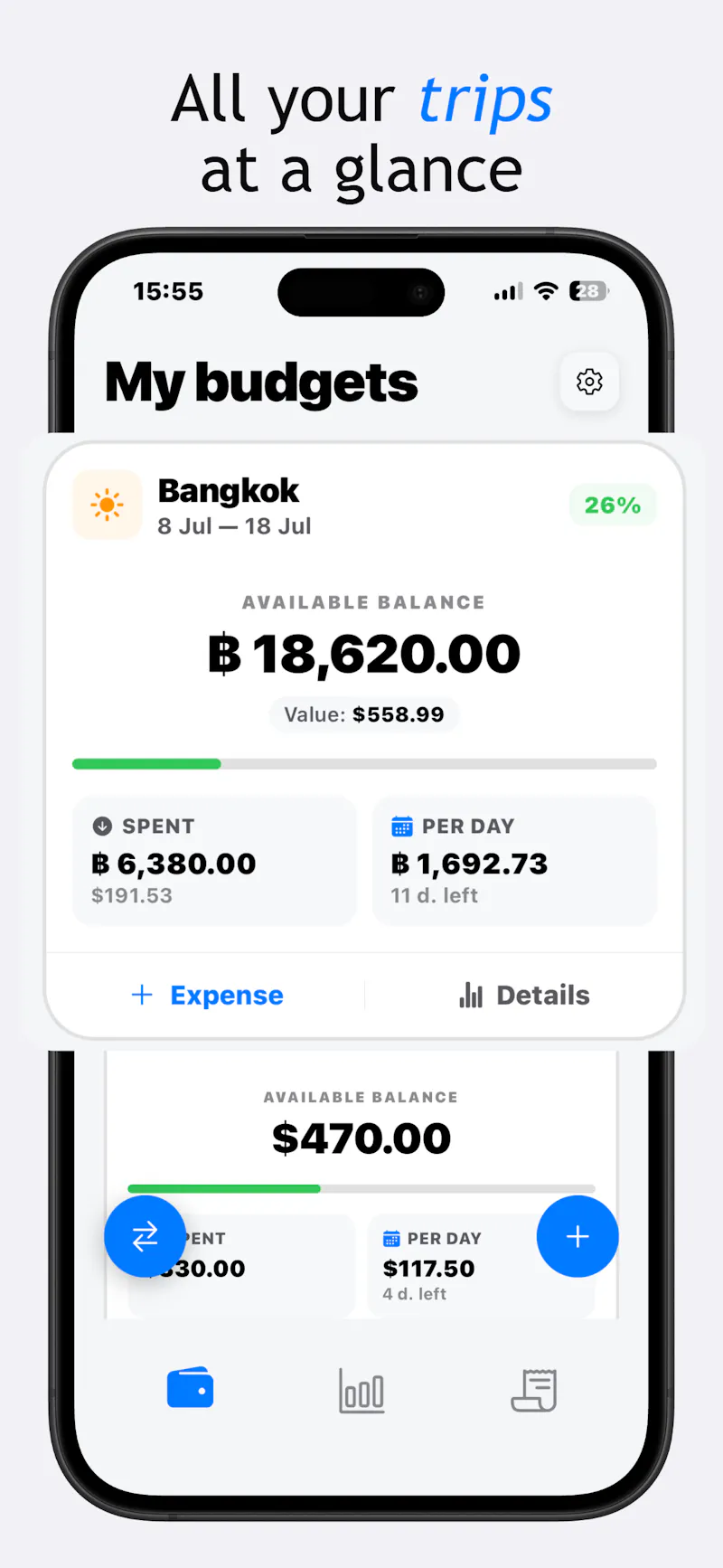 TravelBudget screenshot 1