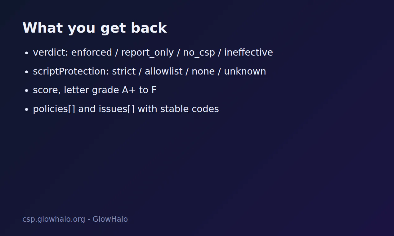 CSP Evaluator API gallery image