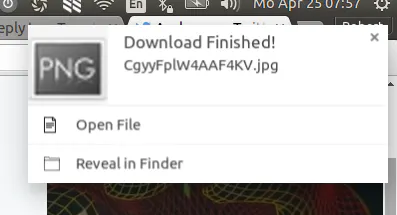 Chrome Download Notifier