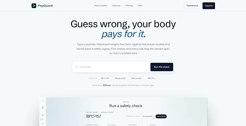 PepGuard screenshot 2