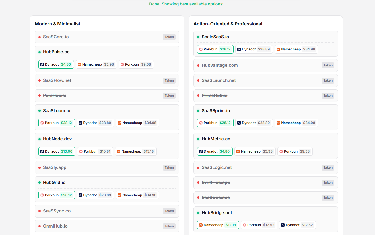 Free AI Domain Generator gallery image
