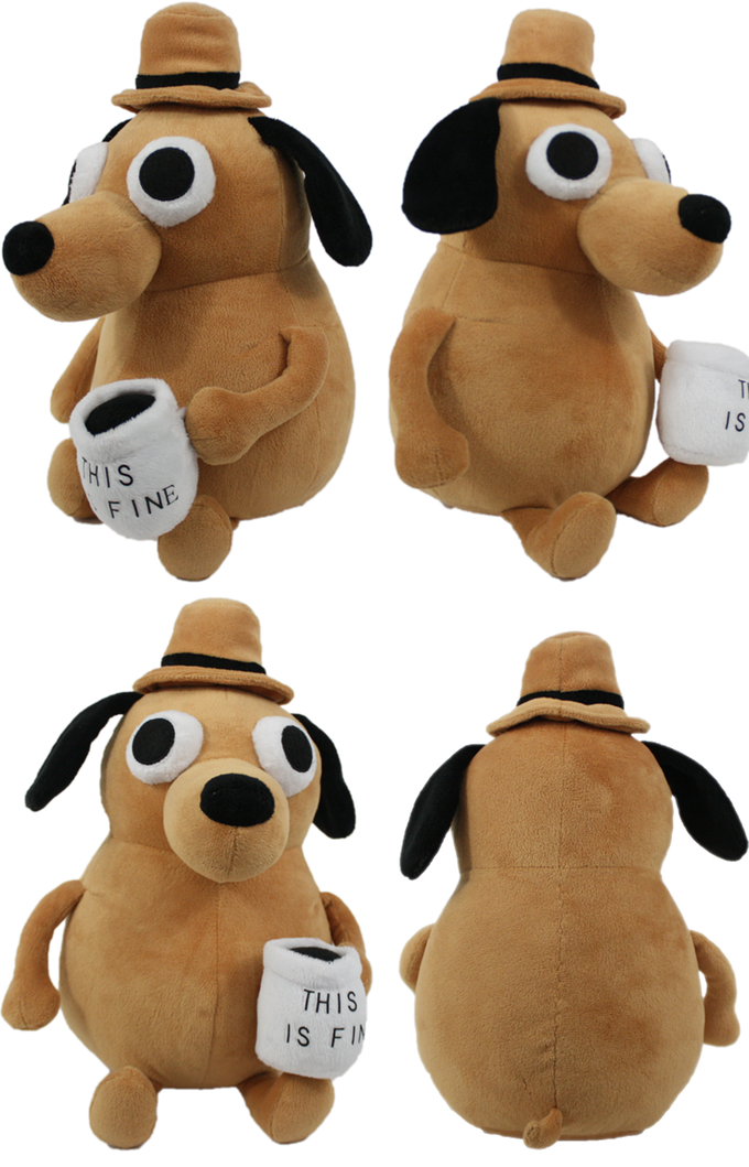 "This is Fine" Plush Dog gallery image