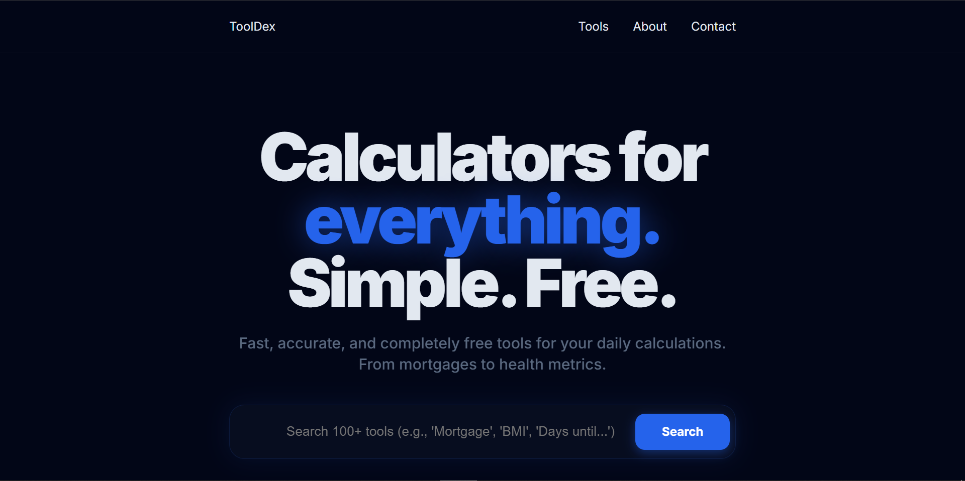 ToolDex - Main product screenshot demonstrating key features and user interface