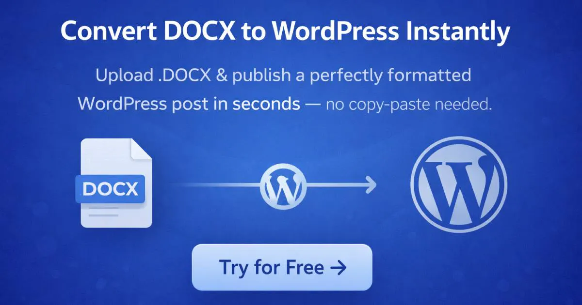 DocxToWP - WordPress Import & Schedule screenshot 1