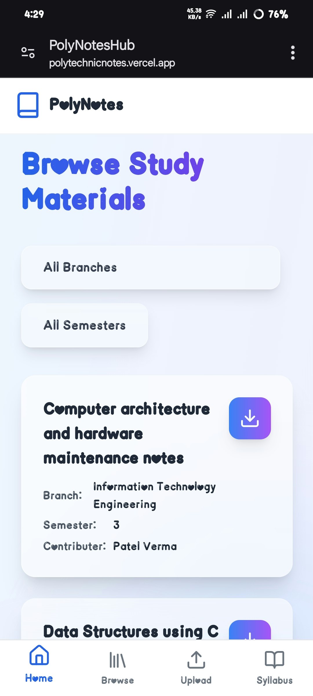 polynoteshub - ポリテクニック学生向けのプラットフォームメディア4