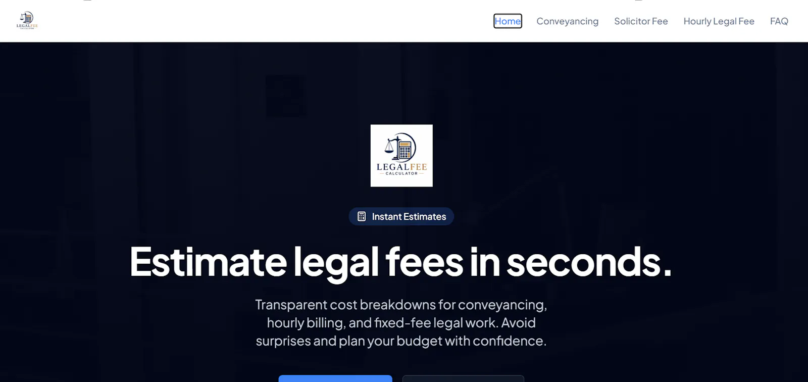 legal fee calculator screenshot 1