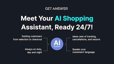 Representante de servicio al cliente que brinda asistencia las 24 horas, los 7 días de la semana a través del asistente de compras con tecnología de IA
