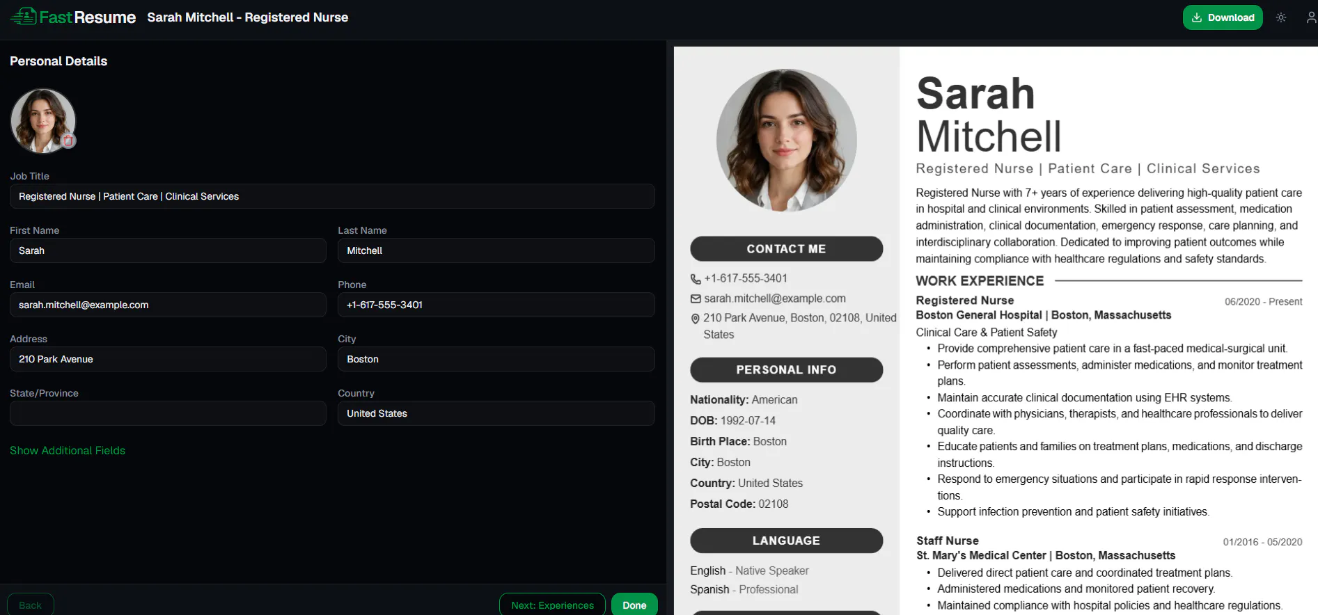 FastResume - Professional Resume Builder gallery image