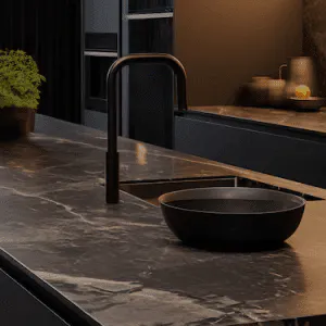 Modern Black Granite Kitchen gallery image