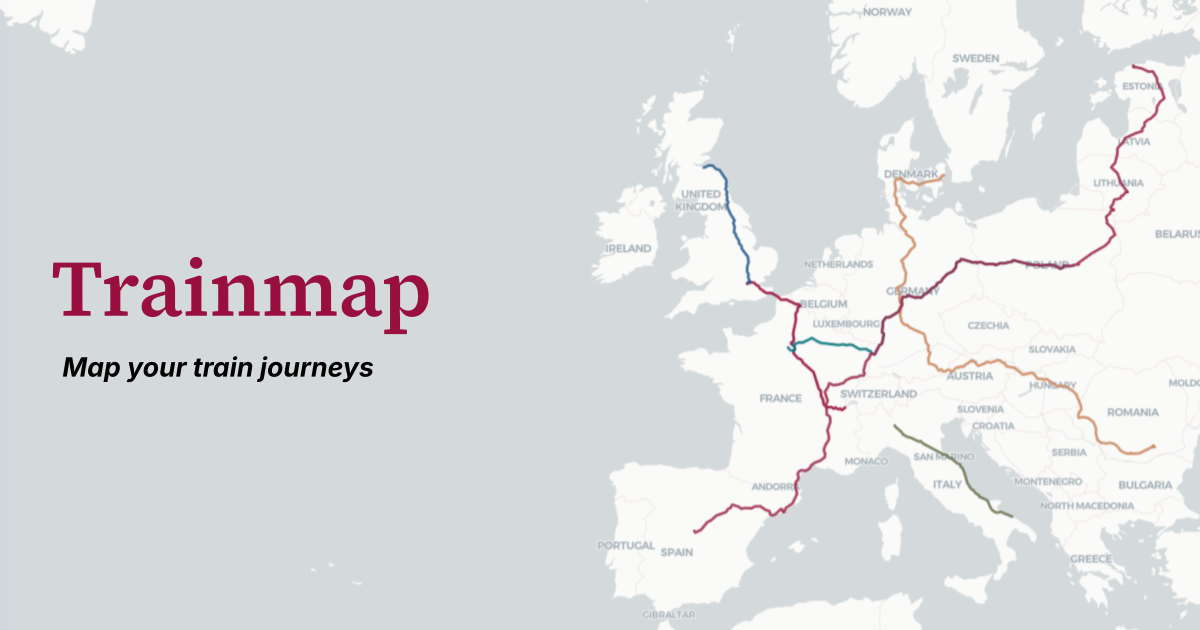 Trainmap - Main product screenshot demonstrating key features and user interface