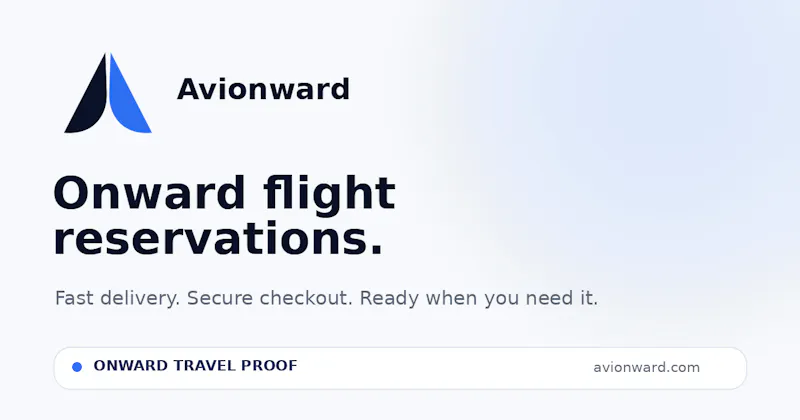 Avionward — Proof of Onward Travel screenshot 1