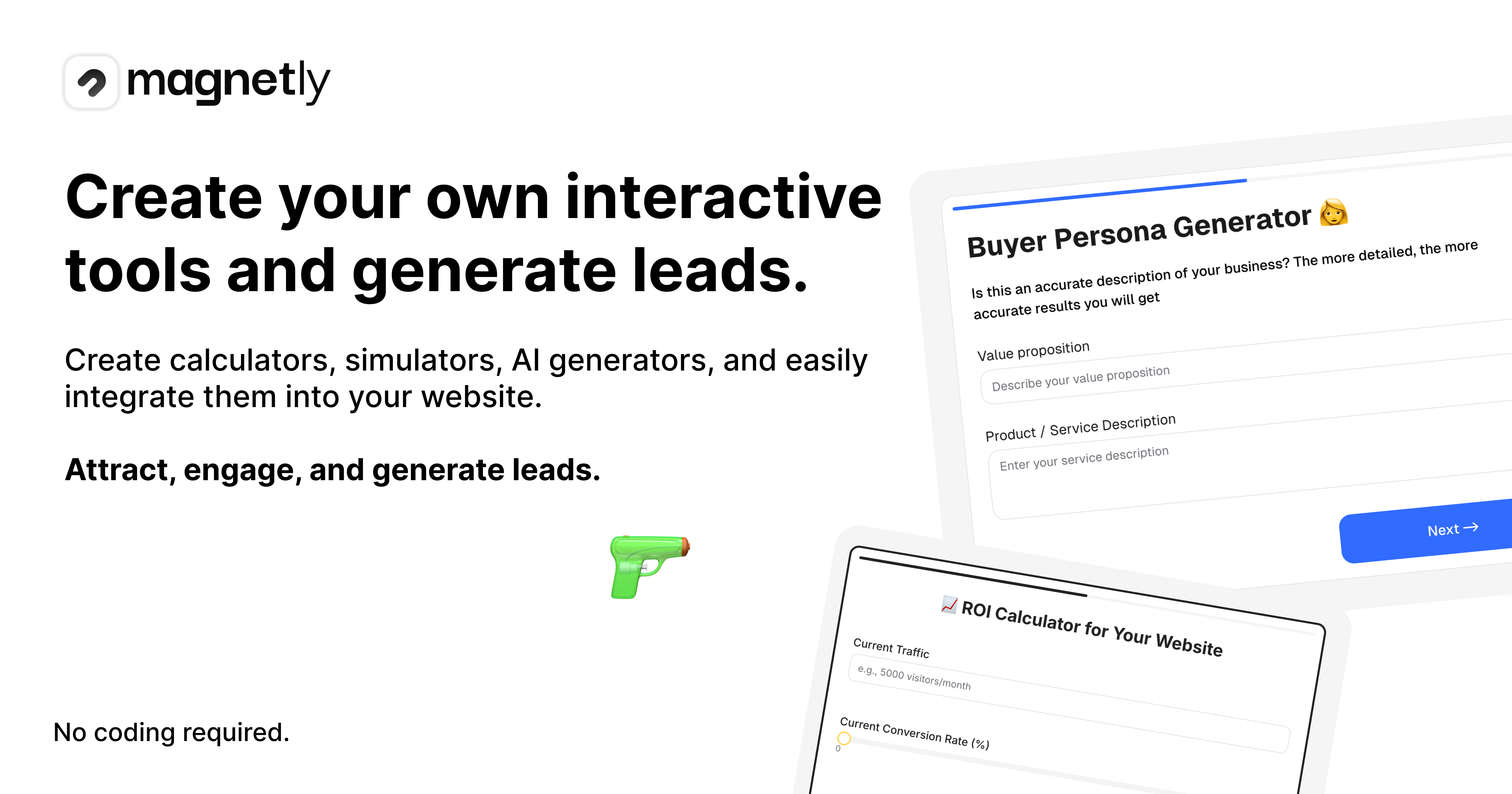 Magnetly – AI lead magnets that convert - Main product screenshot demonstrating key features and user interface