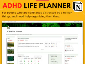 ADHD Life Planner | Notion Template gallery image