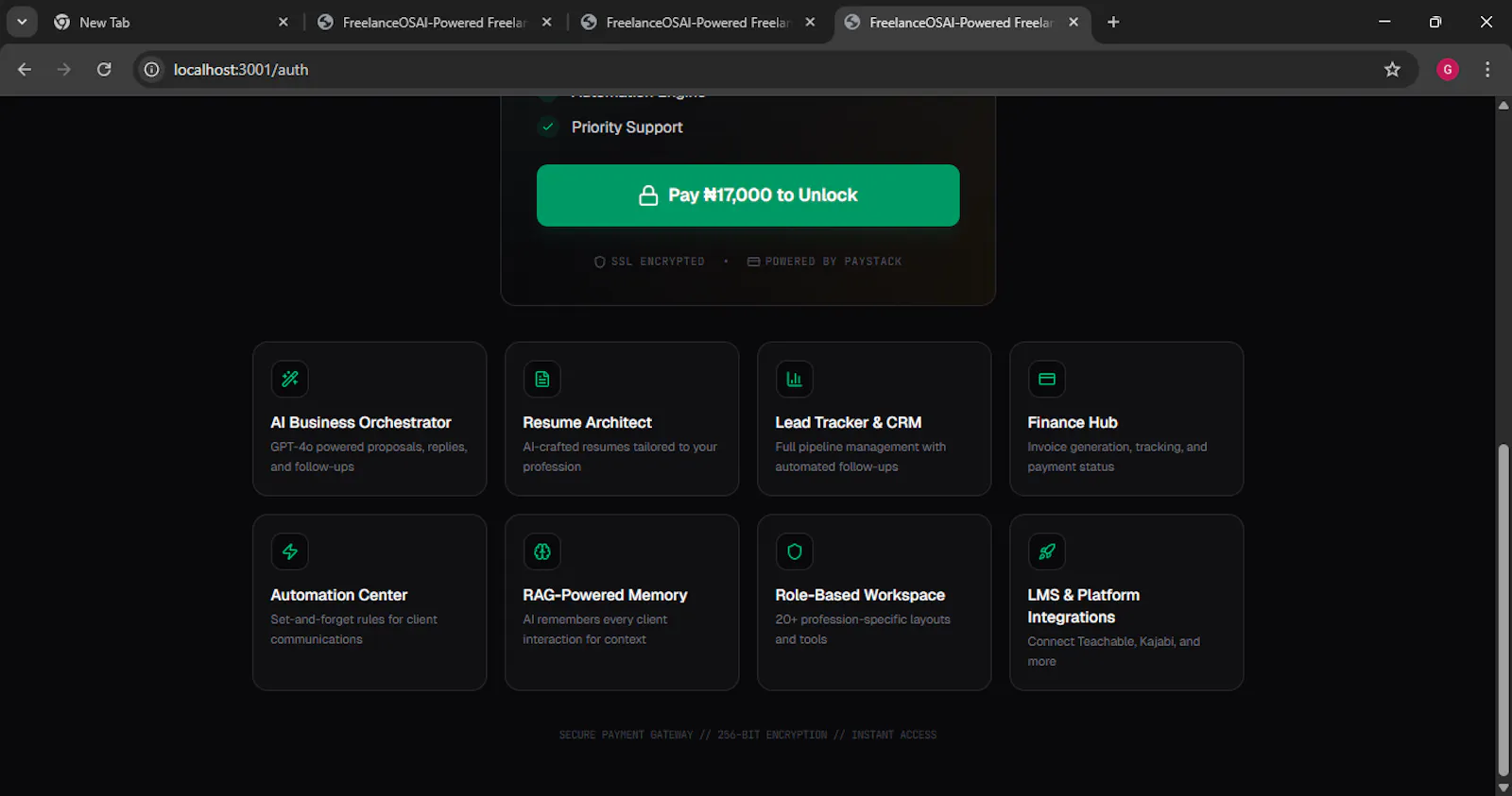 FreelanceOS screenshot 2