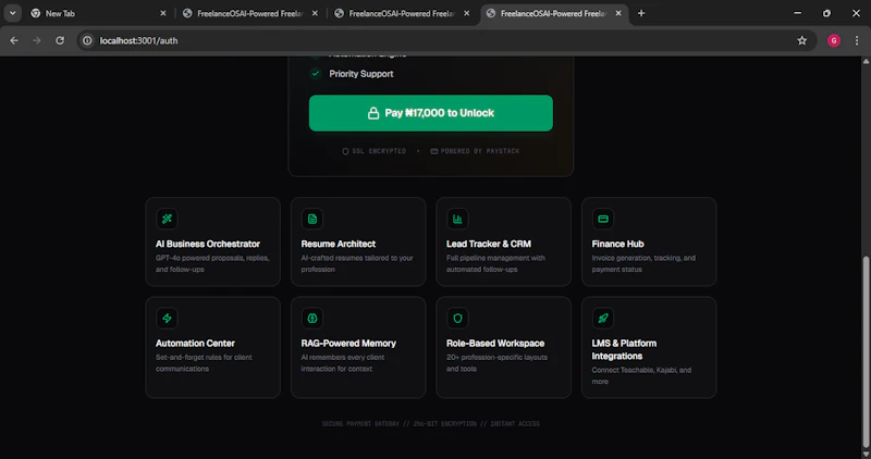FreelanceOS screenshot 2