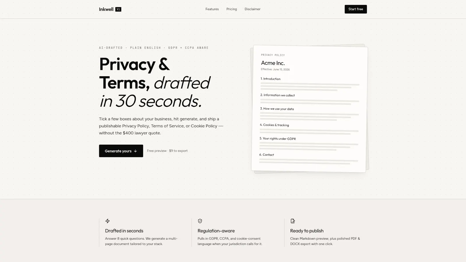 Inkwell screenshot 1
