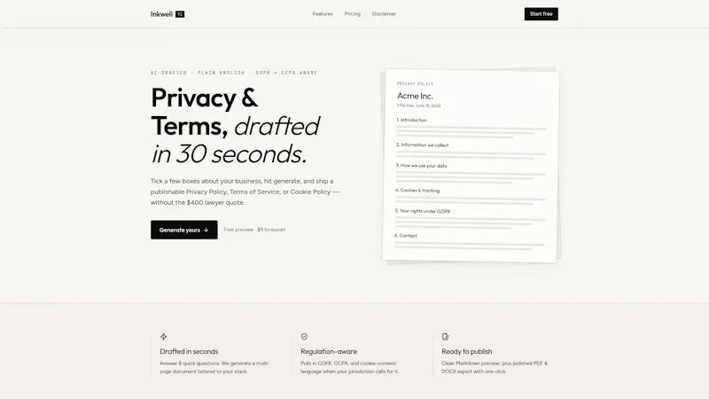 Inkwell screenshot 1