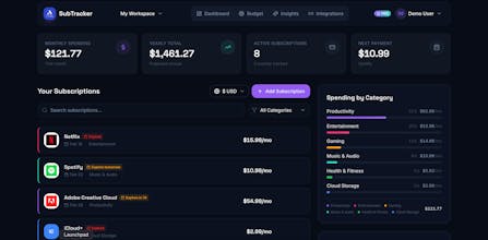 SubTracker gallery image