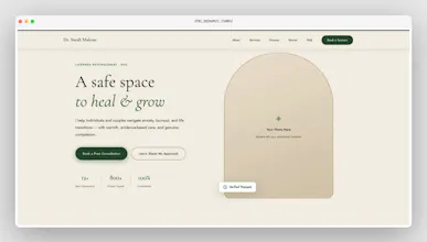 Therapist Portfolio Website Template gallery image