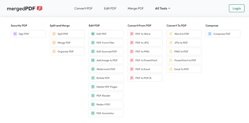MergedPDF screenshot 2