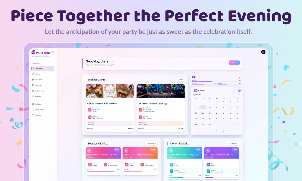 Partykin - Main product screenshot demonstrating key features and user interface