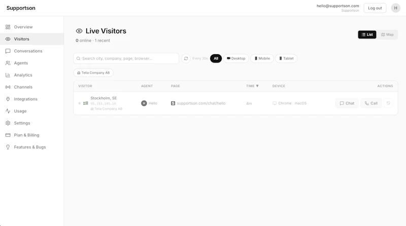 Supportson screenshot 3
