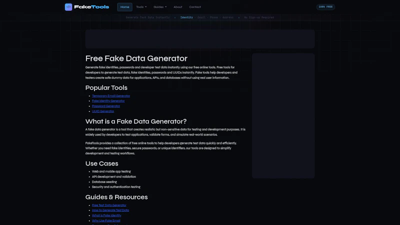 FakeTools screenshot 2