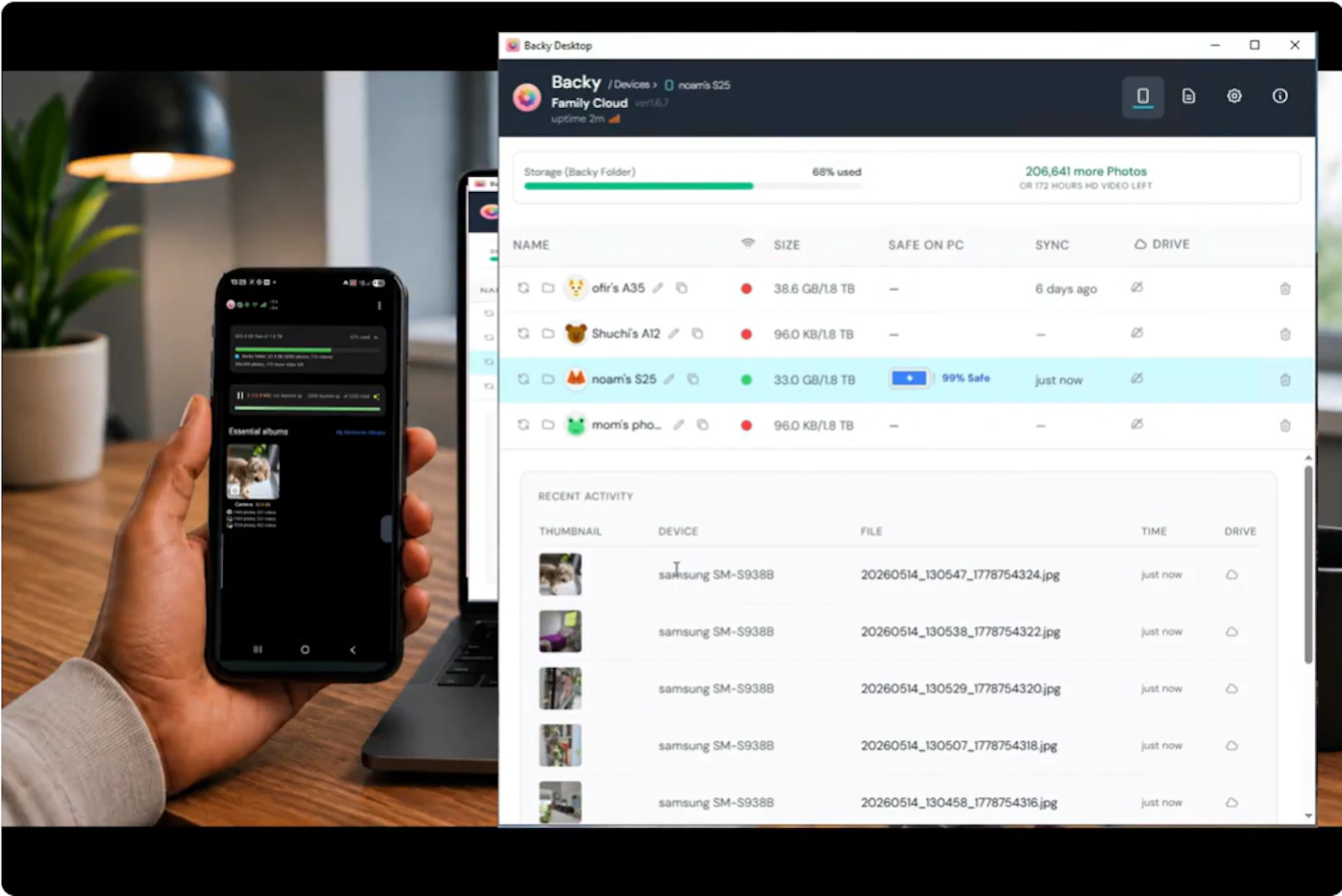 Backy - local photos backup to PC screenshot 2