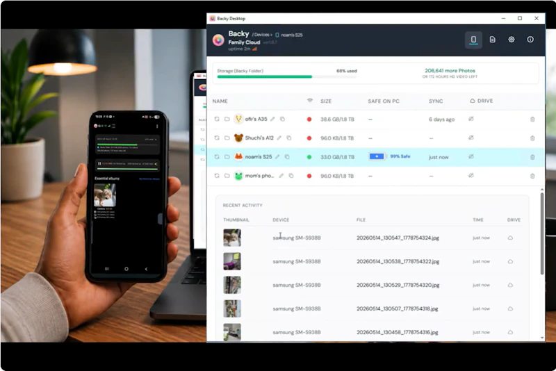 Backy - local photos backup to PC screenshot 2