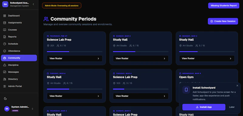 SchoolyardLMS screenshot 4