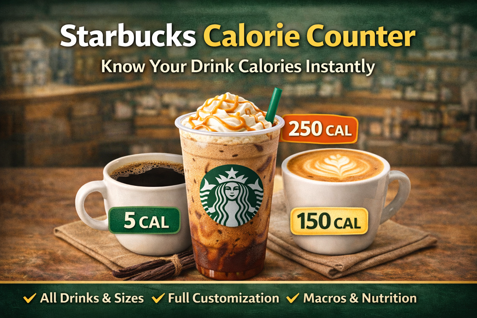 starbuckscaloriecounter.com - Screenshot 2 showing product features and functionality