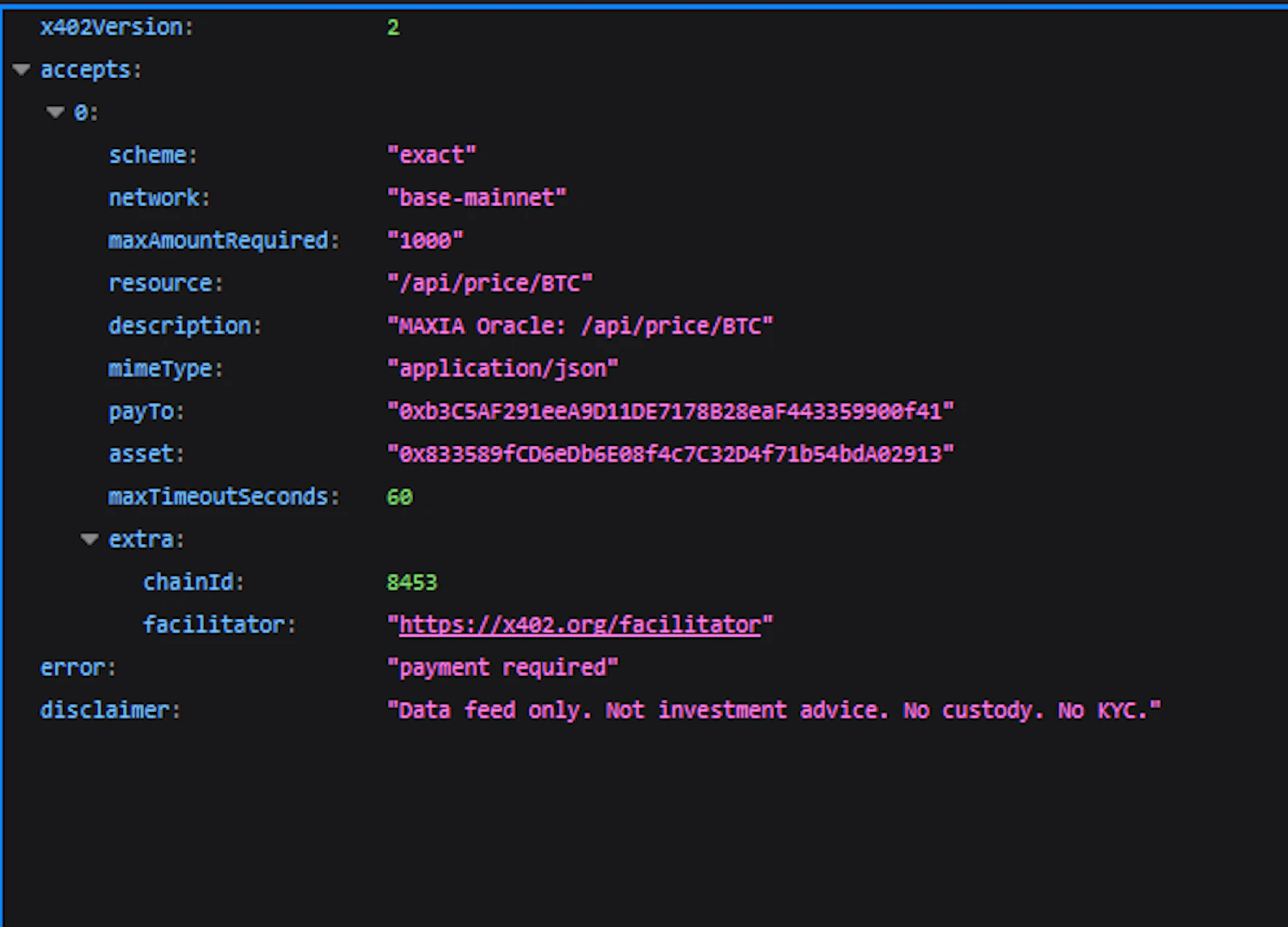 MAXIA Oracle screenshot 3