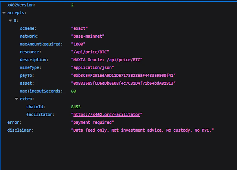MAXIA Oracle screenshot 3
