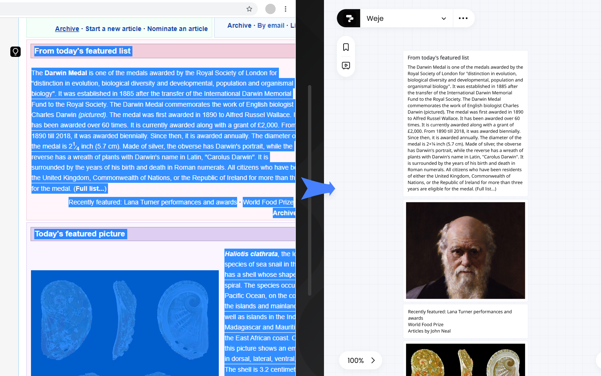 Weje Web Clipper for Google Chrome gallery image