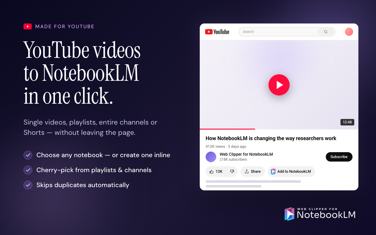 Web Clipper for NotebookLM gallery image