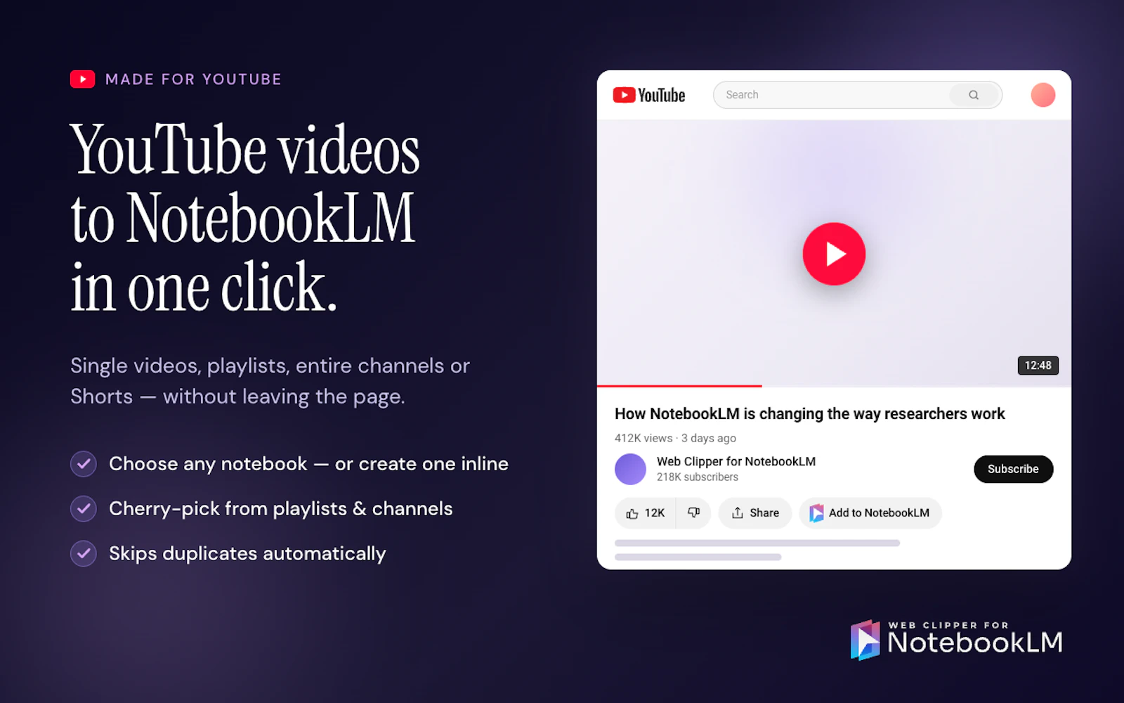 Web Clipper for NotebookLM screenshot 1