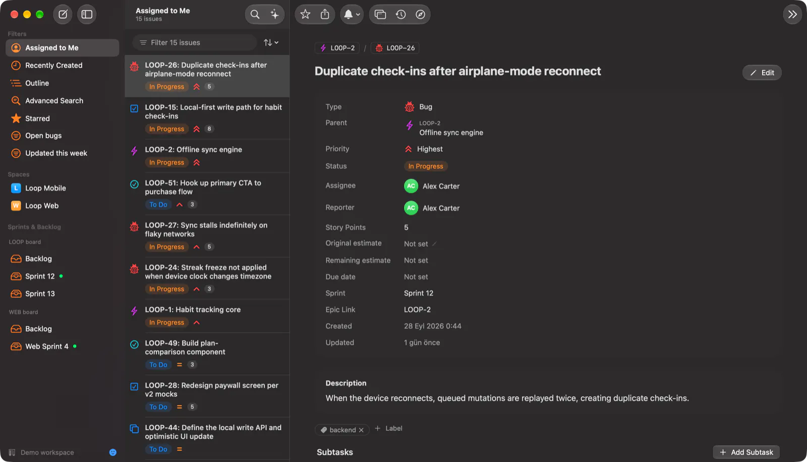 Comet - Jira client for macOS gallery image