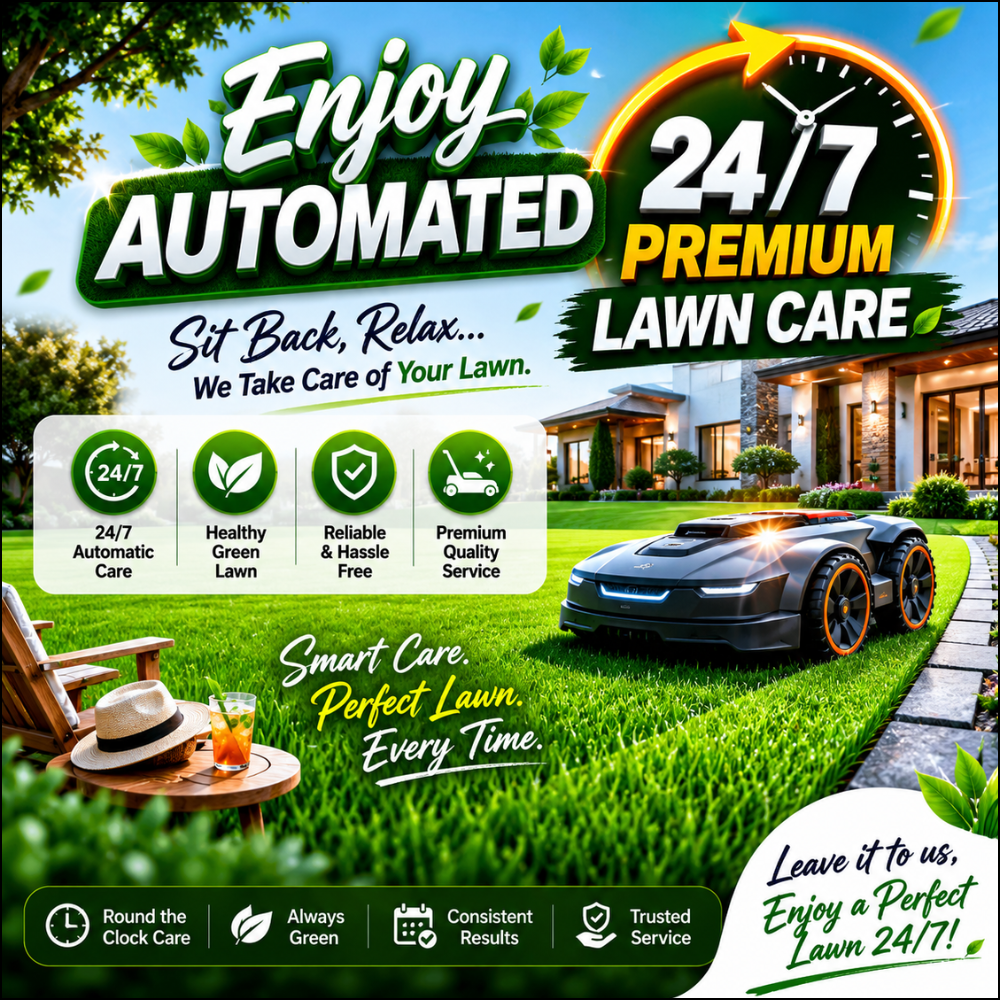 Enjoy Seamless 24 7 Premium Lawn Care.