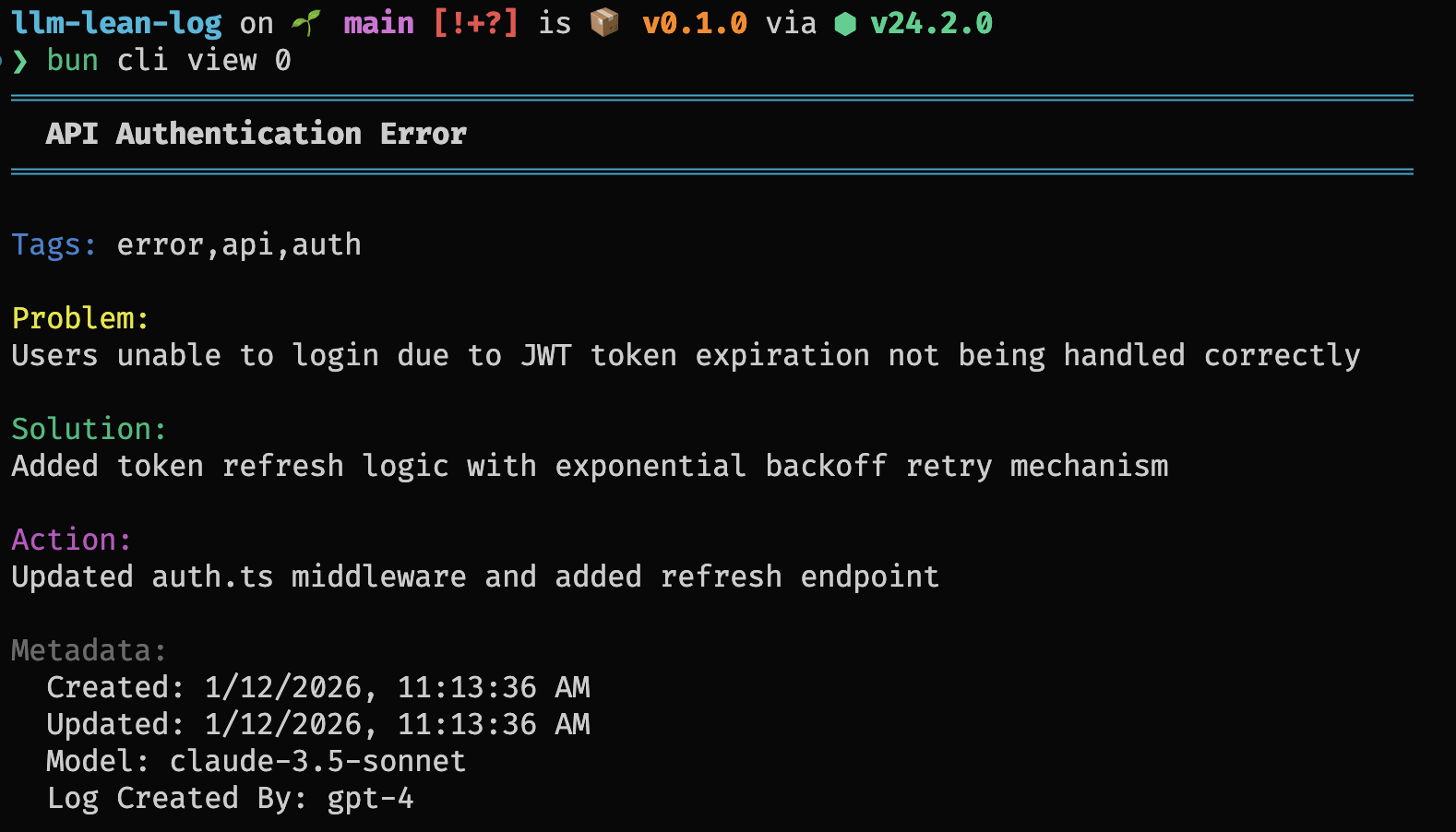 llm-lean-log - Main product screenshot demonstrating key features and user interface