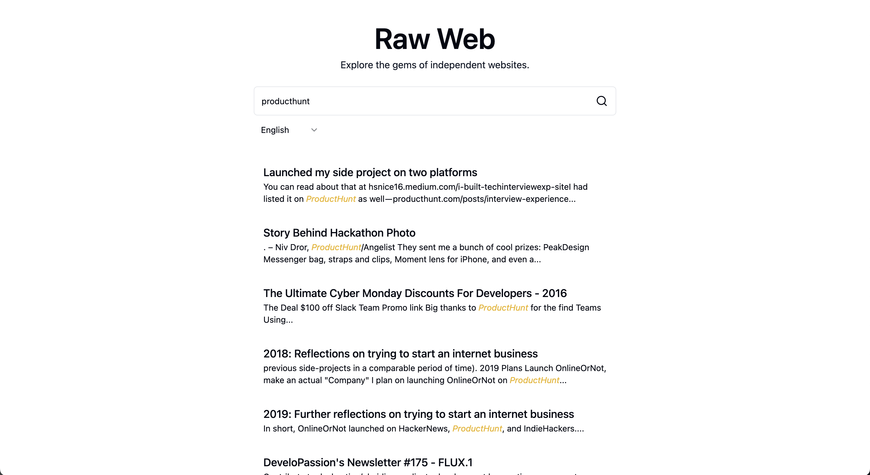 RawWeb.org gallery image